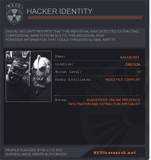 Jeff & Kyle couldn't come up with anything better than their own names for Hacker IDs.